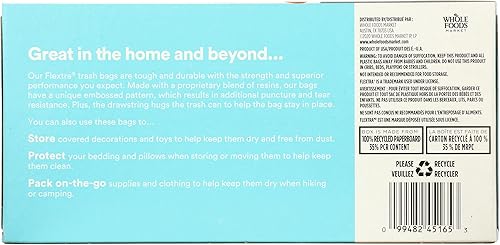 Miniatura 6 de 365 by Whole Foods Market Bolsa de basura con cordón Flextra de 30 galones 25 unidades