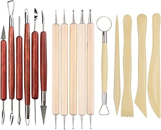16 Stück Töpferwerkzeug Modelierwerkzeug Set, Ton Werkzeug, Clay Töpferwerkzeug Doppelseitige Töpfern Zubehör, DIY Kunsthandwerk Modellierung Shaping Modellierwerkzeug Skulptur