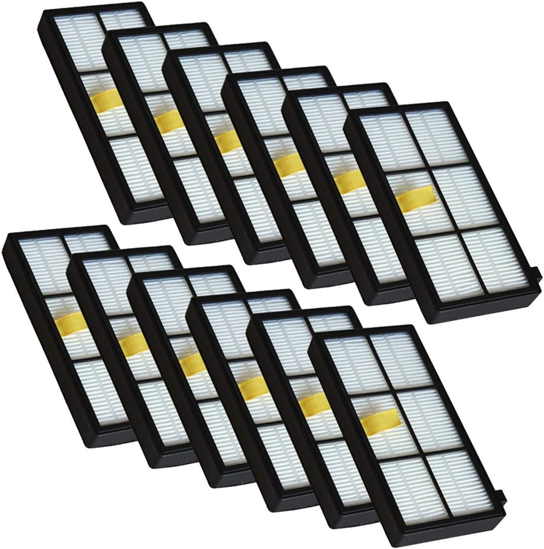 YanBan 12pcs HEPA Filter Compatible with iRobot 800 900 Series 870 880 980 Vacuum Cleaner Accessories Parts Replacement