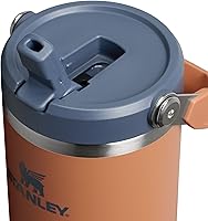 Vista 167 de Stanley - Vaso con popote plegable IceFlow con asa de 30 onzas Tapa de giro y popote abatible Botella de agua resistente a fugas Acero