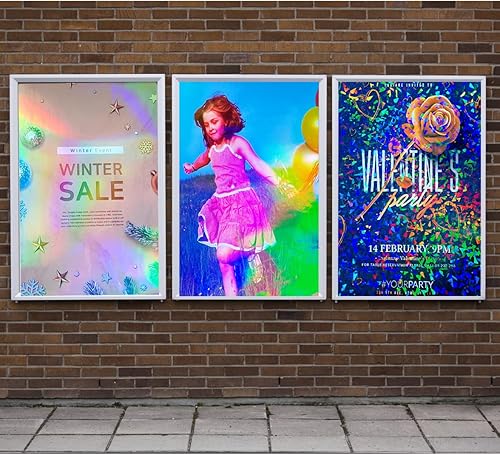 Miniatura 3 de Papel adhesivo holográfico de vinilo transparente holográfico de vidrio roto de 16.5 pulgadas x 16 pies, autoadhesivo, impermeable, transparente,