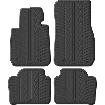 Gledring Set of rubber mats compatible with BMW 3 Series F30/F31 2012-2019 T profile 4 pieces + mounting clips black
