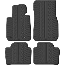 Gledring Set of rubber mats compatible with BMW 3 Series F30/F31 2012-2019 T profile 4 pieces + mounting clips black