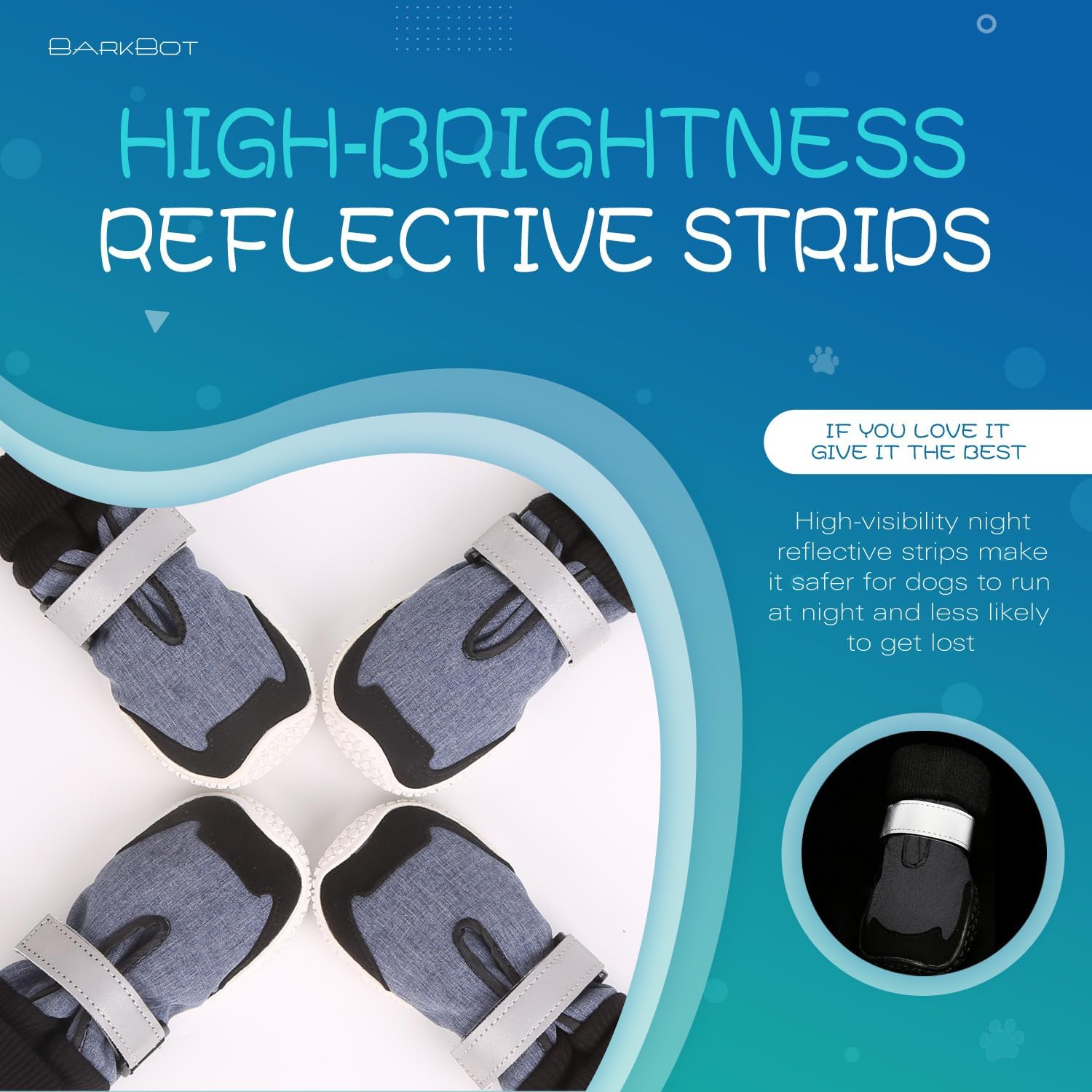 Dog Shoes for Large Dogs, Medium Dog Boots & Paw Protectors for Winter Snowy Day, Summer Hot Pavement, Outdoor Walking, Indoor Hardfloors Long Boots (Dark Gray, Size 4:Width 2.16")