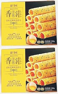 Hong Kong Handmade Old Street Sesame Egg Rolls, Traditional Flavor, Pack of 2, 138g each