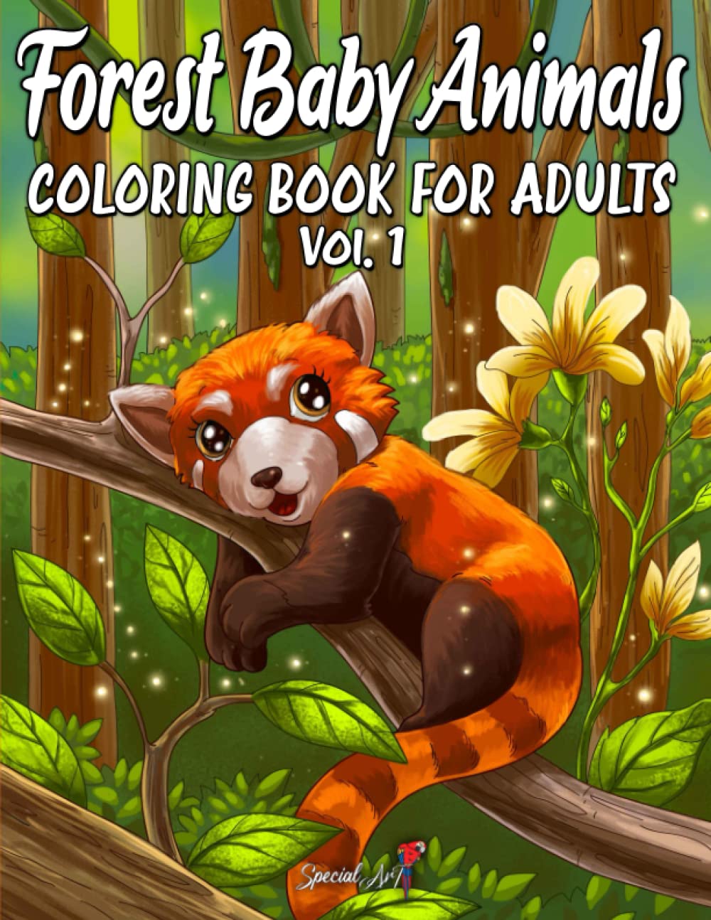 Forest Baby Animals: An Amazing Adult Coloring Book with a collection of Beautiful and Unique Pages of Cute Forest Animals