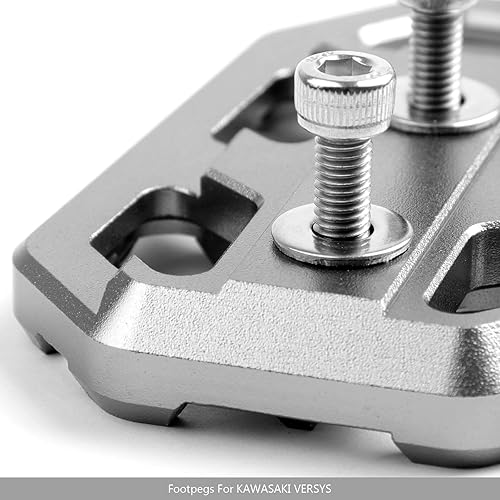 Miniatura 6 de Topteng Estriberas delanteras Estriberas T para Kawasaki 17-18 Versys X 300 15-18 Versys 650 1000