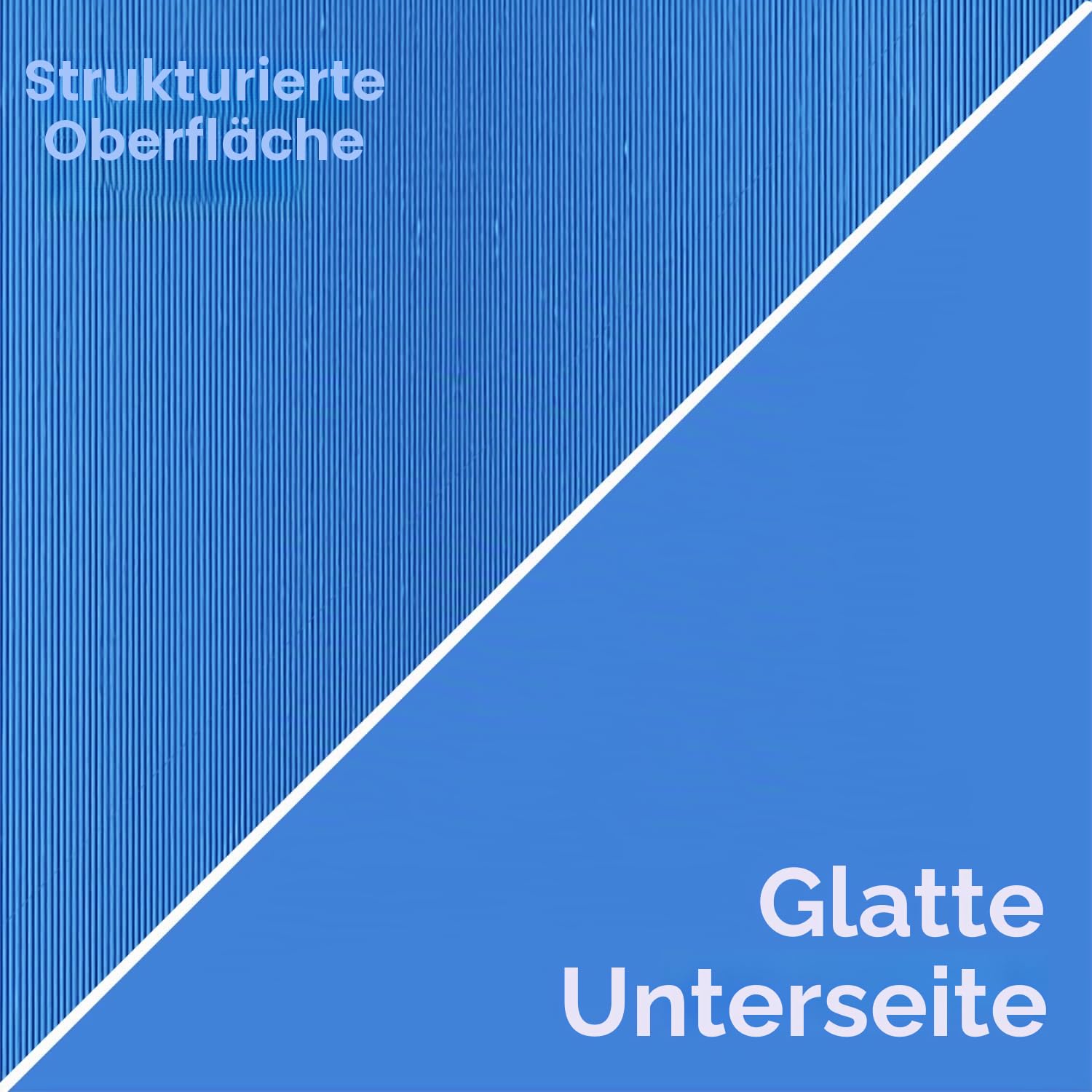 Resilia Stay-Put Schwimmbadleitermatte, rutschfest, breit gerippt, Schutzpolster, 91,4 x 91,4 cm, 0,3 cm dick, Puderblau