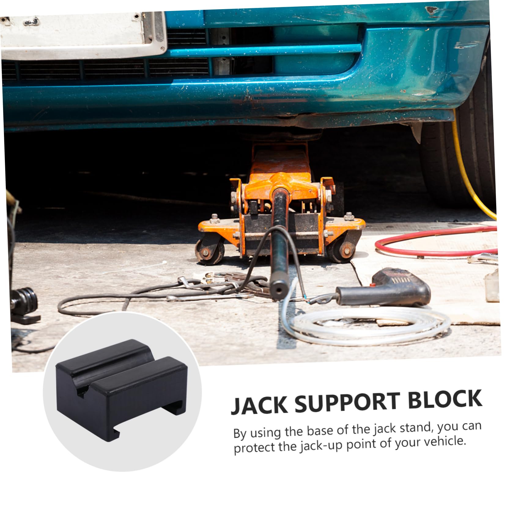 SOLUSTRE Car Jack Heavy Duty Pad Adapters Jack Stand Pads Rubber Slotted for Car Lifts