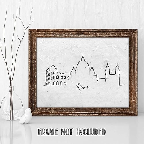 Vista 21 de París Skyline - Decoración de pared para sala de estar, arte de pared en blanco y negro, cuadros de pared de horizonte europeo para sala de estar