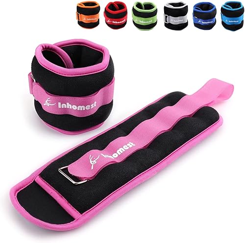 Pesas de tobillo, 0.511.52345 libras, 1 par de pesas para muñeca, brazo, pierna para mujeres, hombres, niños, para entrenamiento de fuerza, correr,