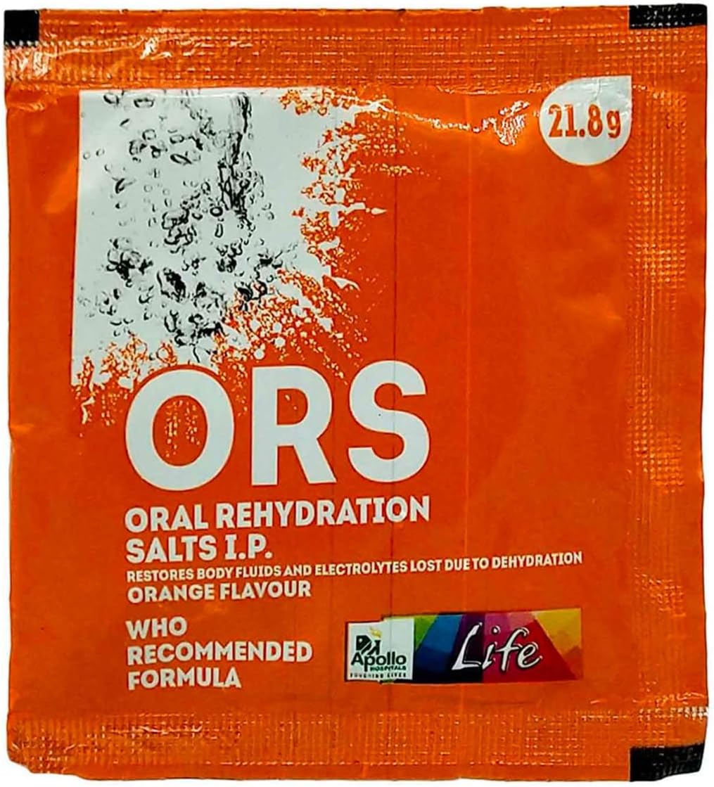 Apollo Pharmacy ORS Orange Flavor - Pack of 21.8g Powder