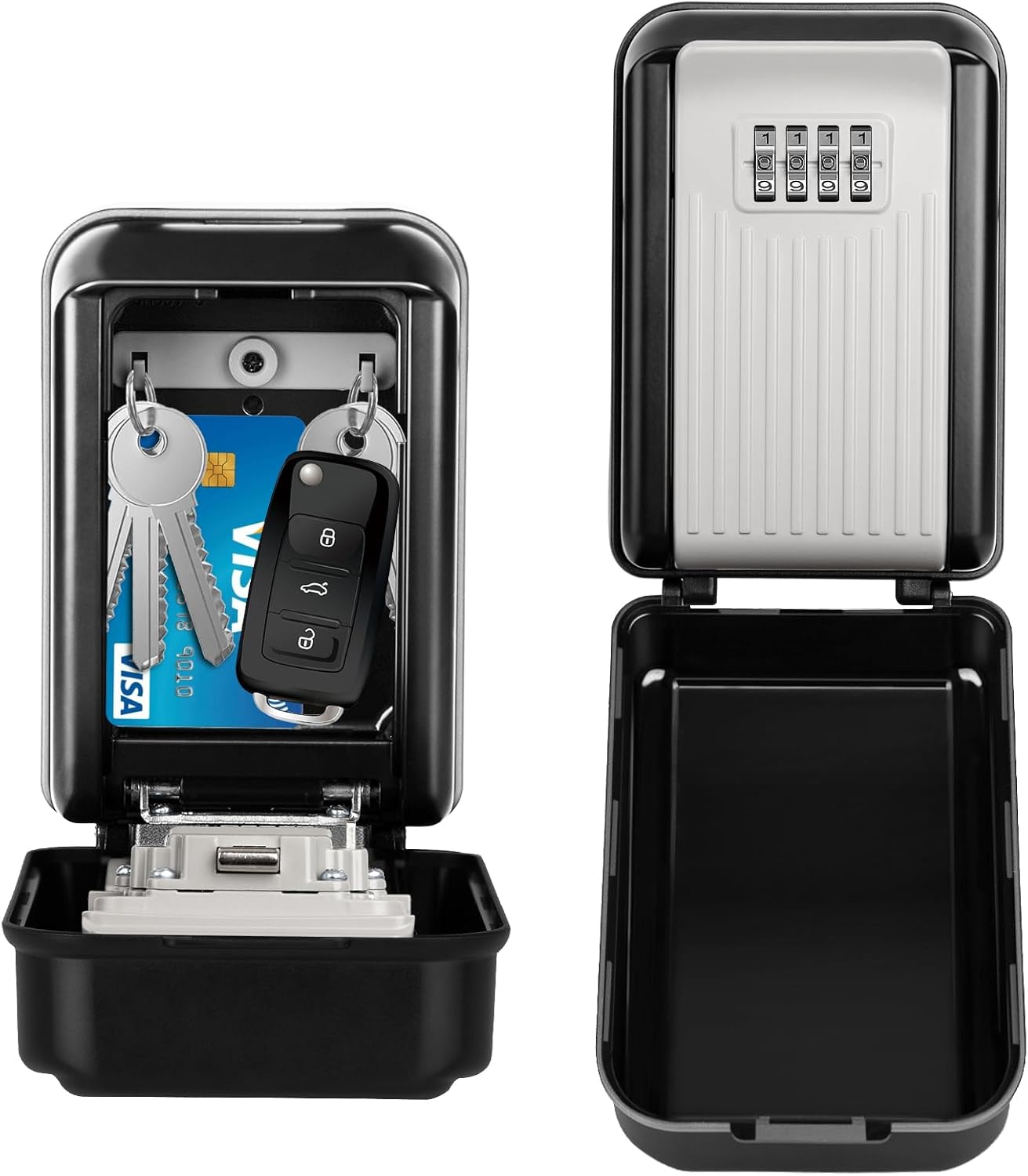 LUROON Key Safe Wall Mounted, [Upgrade Version] Large Heavy Duty Key