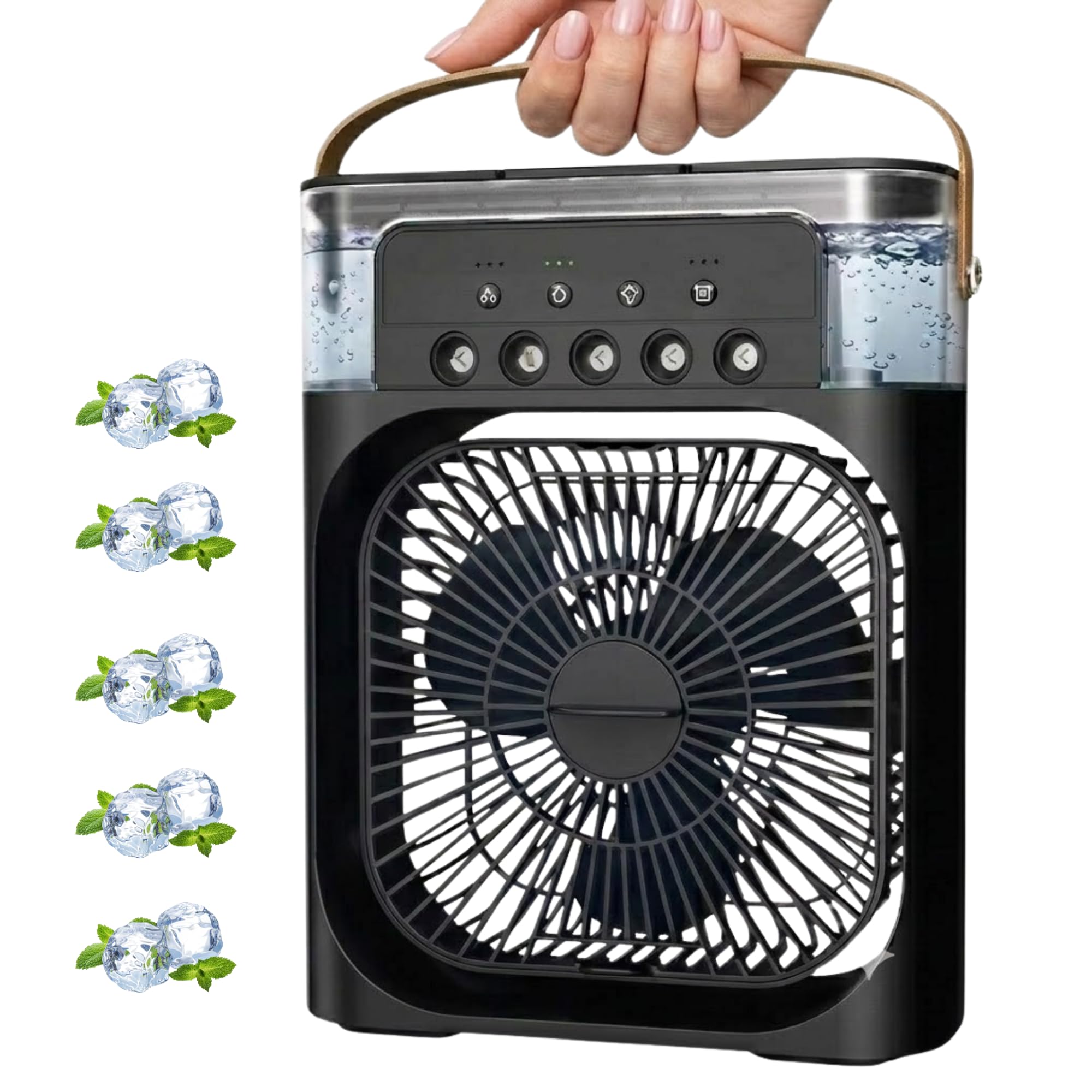 Drumstone (Most TopSelling Product In India With 15 YEARS WARRANTY) Elevate comfort with the Portable Air Conditioner Fan,features a 500 ml water tank with 7 colors LED light,3 timer options_M27-image-44