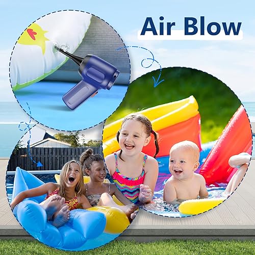 Miniatura 5 de Fanisic Mini aspiradora de automóvil, aspiradora de mano inalámbrica recargable, succión fuerte de 15000 PA, 3 en 1 para eliminar el polvo, soplador