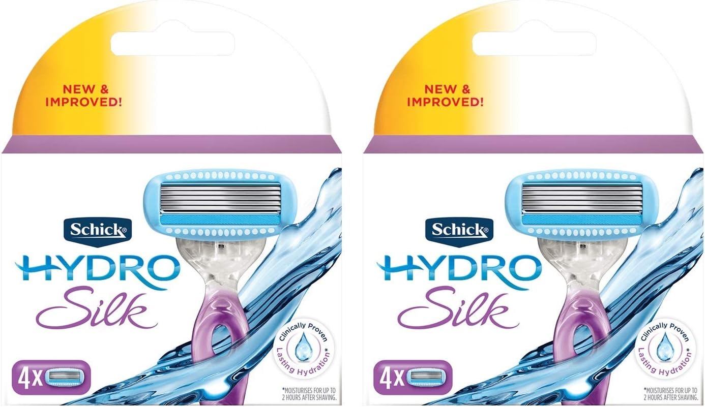 Schick Hydro Silk Cartridges 4 ea (Pack of 2)