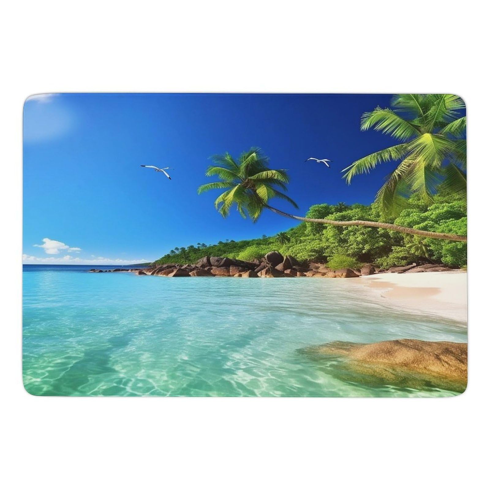 Tapis de sol tropical en velours corail pour réchauffer une chambre
