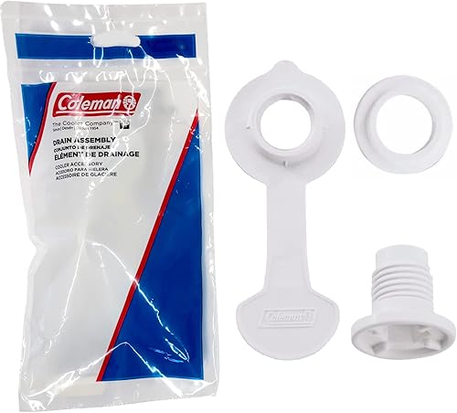 Coleman Conjunto de tapón de drenaje de refrigerador estándarlargo de eje de 1 pulgada