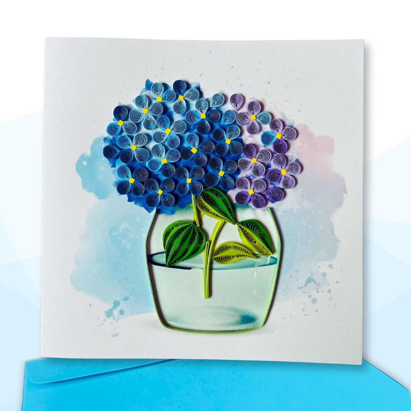 SaigonCraft Quilling Card - Flowers Design Greetings Mothers Day, quilled Card for Mom (The Difference She's Made), Birthday card with Envelop (