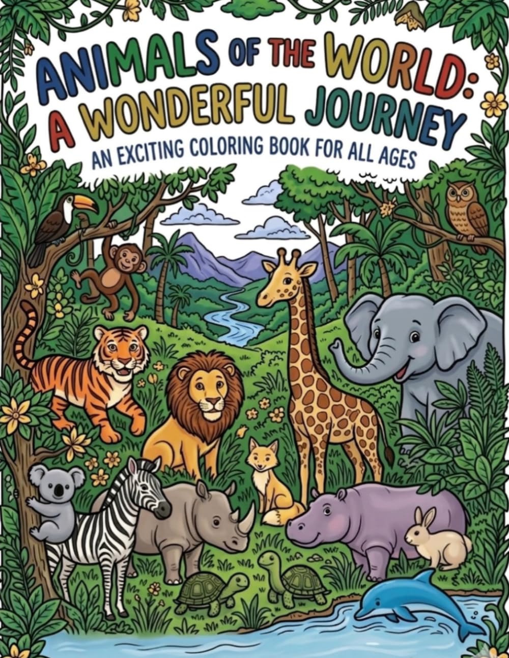 First Animals Coloring Book: Big Pictures for Little Artists.