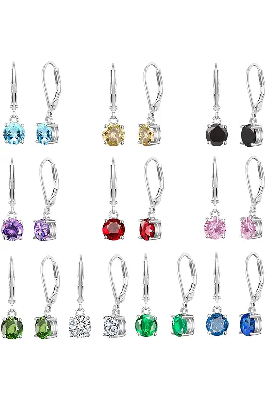 TAMHOO 4-10 Pairs Silver Small Hoop Earrings with...