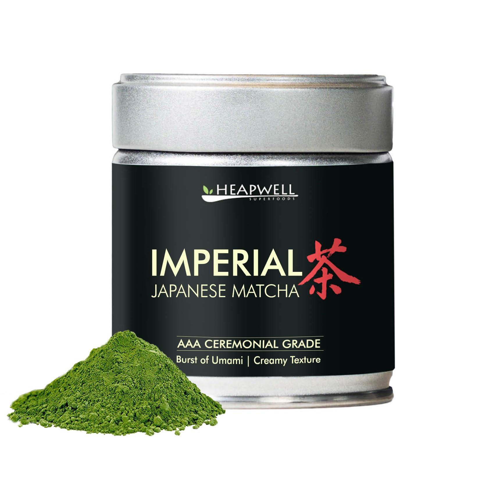 Heapwell Superfoods Imperial Matcha Green Tea Powder, AAA Grade, 30 Grams, Stone-Milled in Uji Kyoto