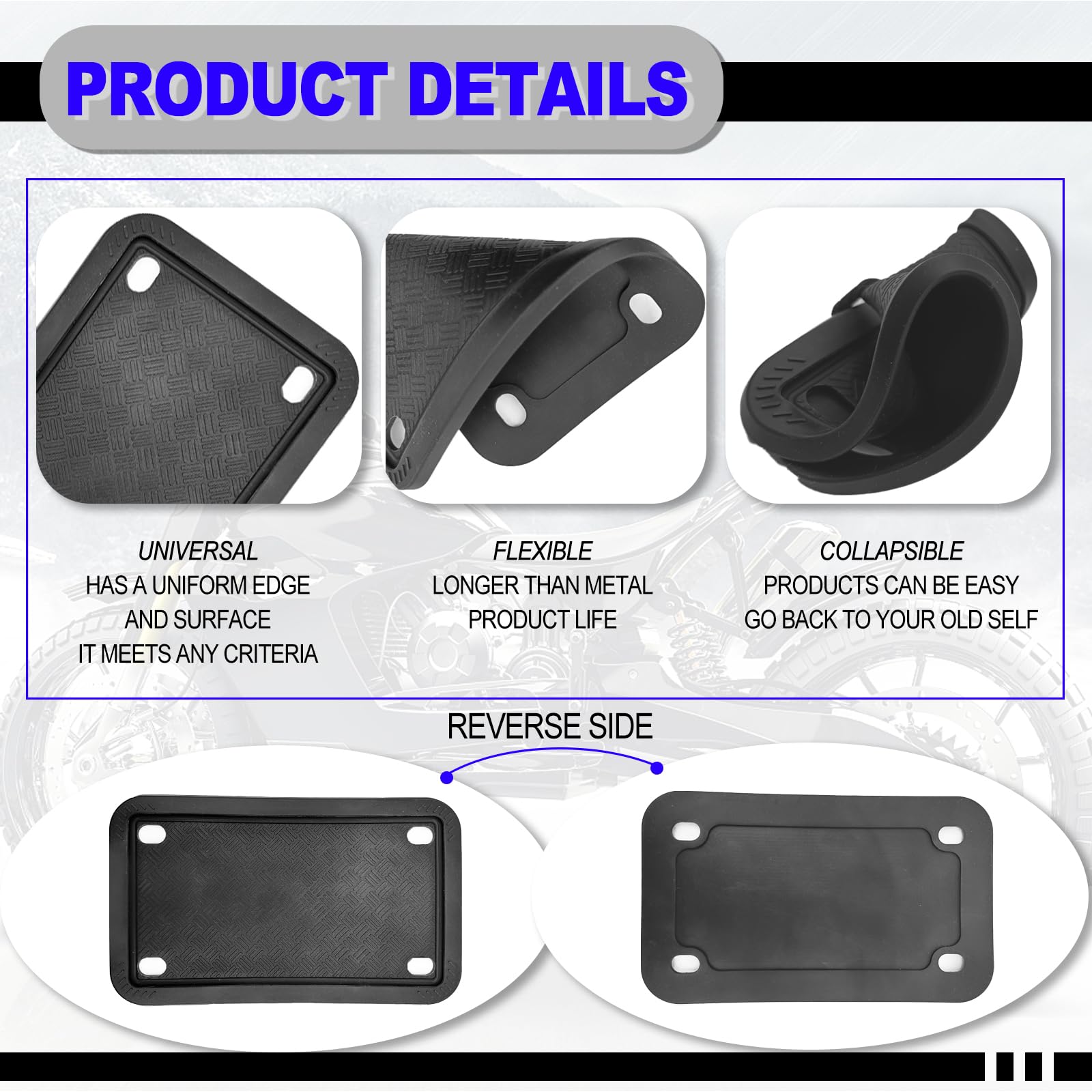 Universal Motorcycle License Plate Cover – Clear Plastic 4x7 Inch (US Size)