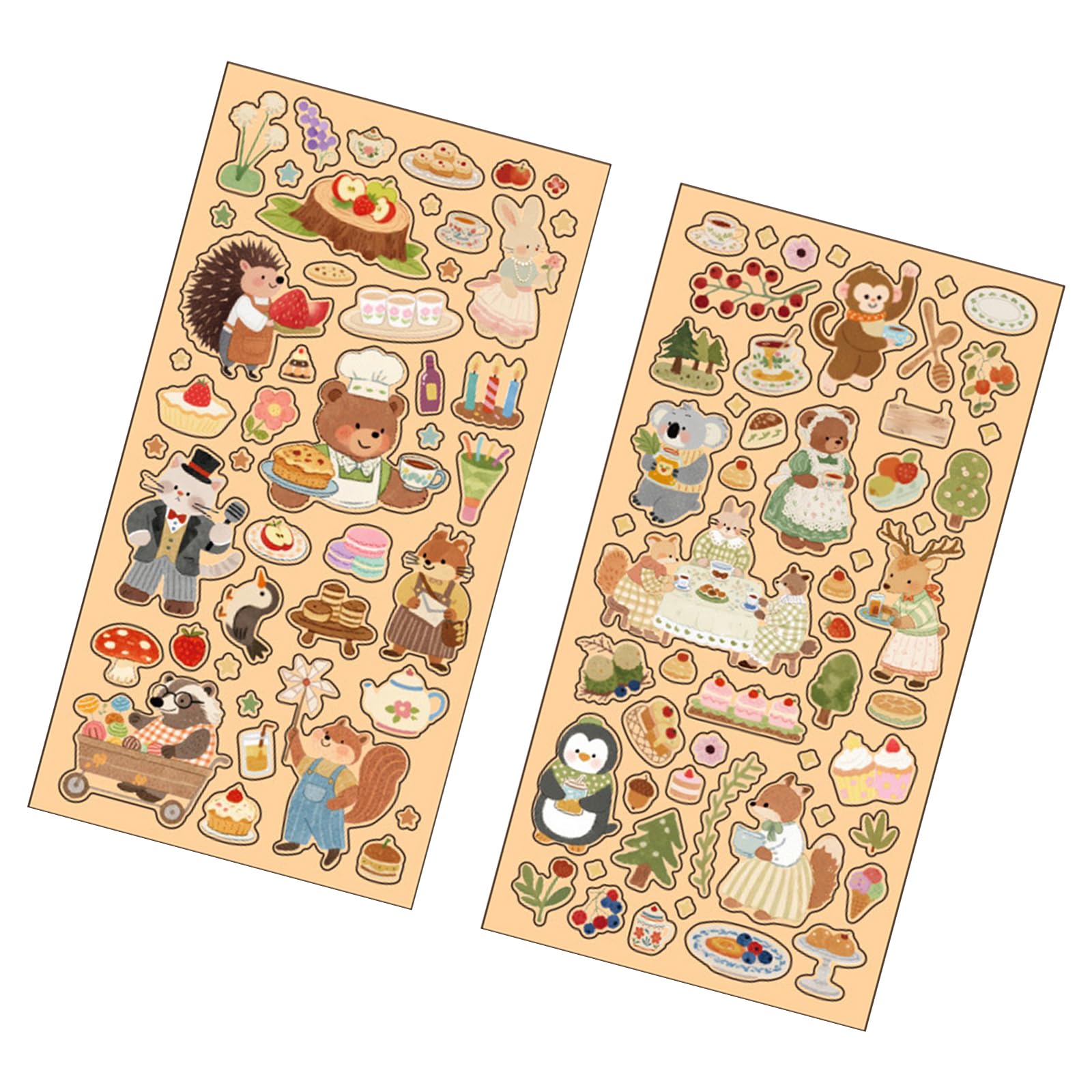 ordinarYone PET Decorative Sticker, Lovely Waterproof Sticker Set for Scrapbook Diary Journaling Planner Diys Craft Album