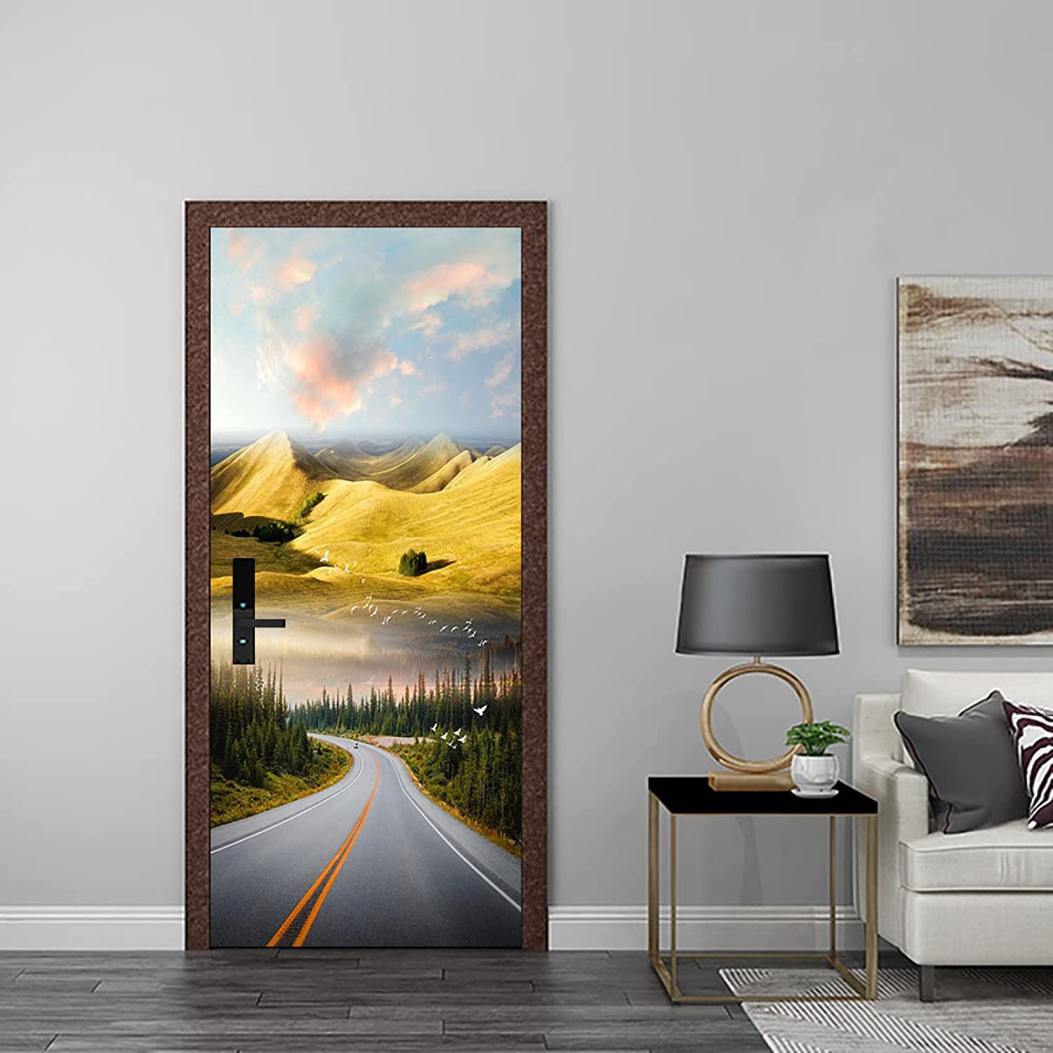 3D Türaufkleber Selbstklebend - Naturlandschaft 80x200 Cm