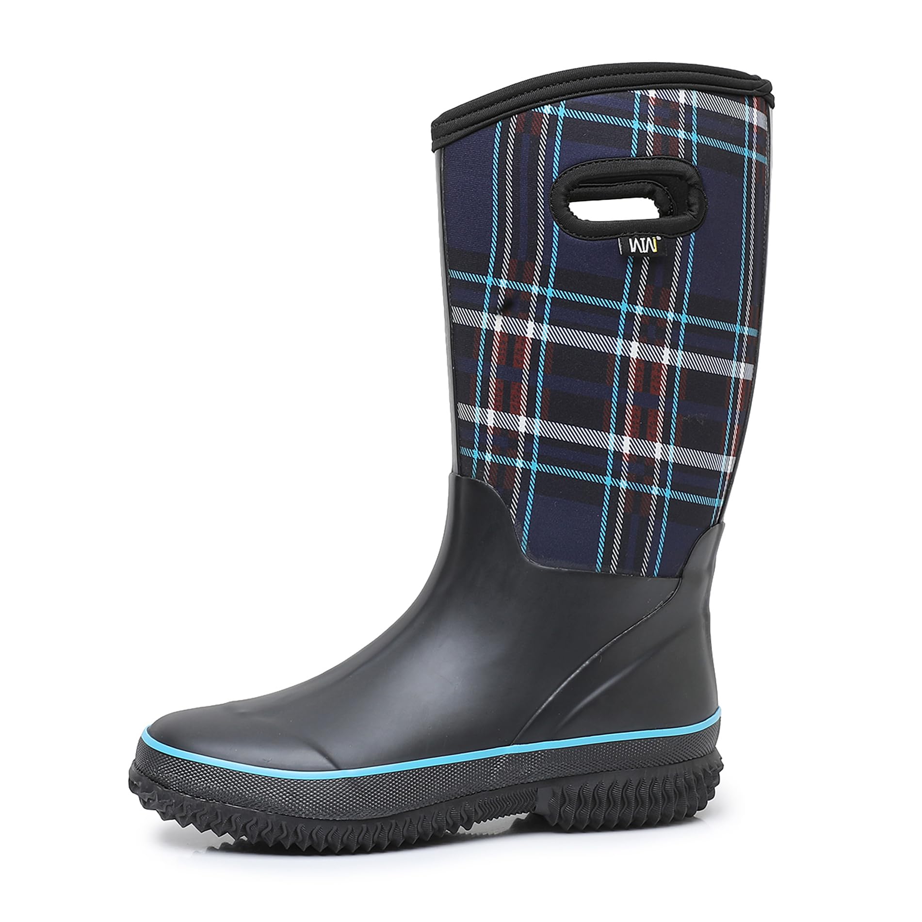 WTW Mid Calf Rain Boots for Women - Waterproof Insulated Neoprene Mud Boots Outdoor Hunting Garden Boots
