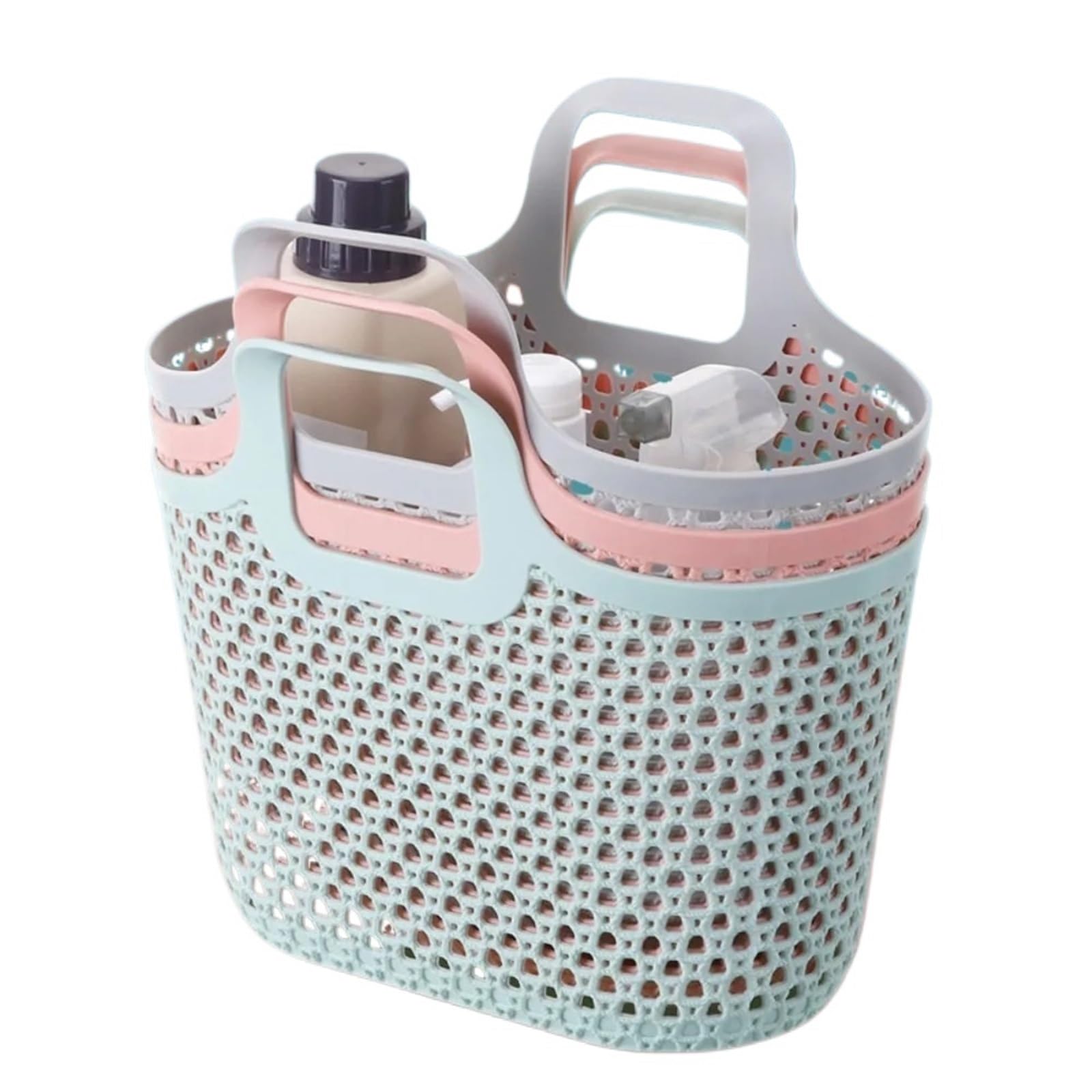 BAYNOPURIN Shower Bag 3 PCS Portable Drainable Bath Basket Shower Storage Multifunctional Large Capacity Organizer Holder