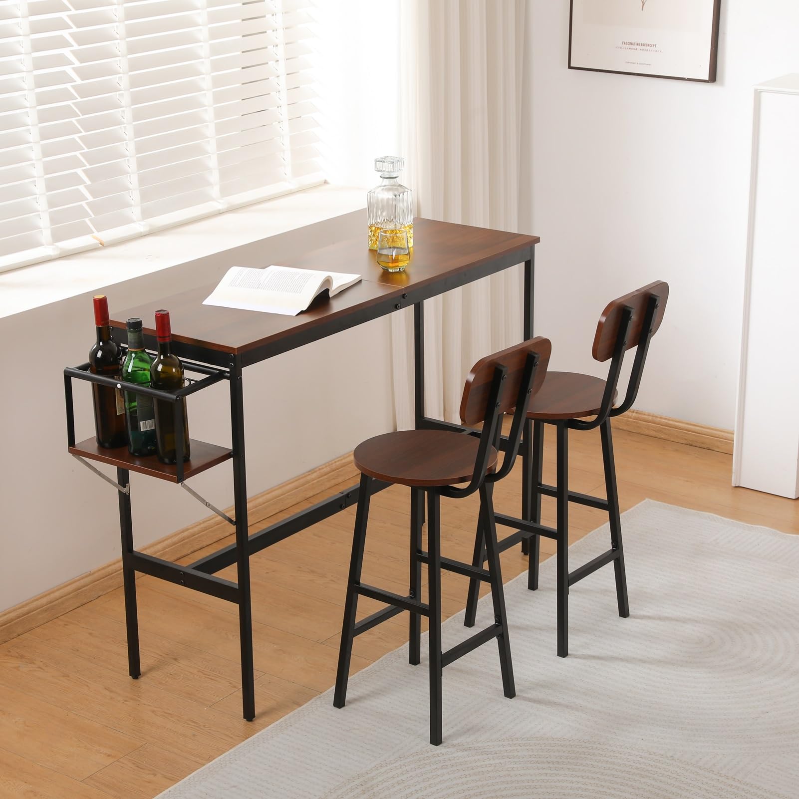 Amazon｜カウンターテーブルセット ダイニングテーブルセット 2人用  