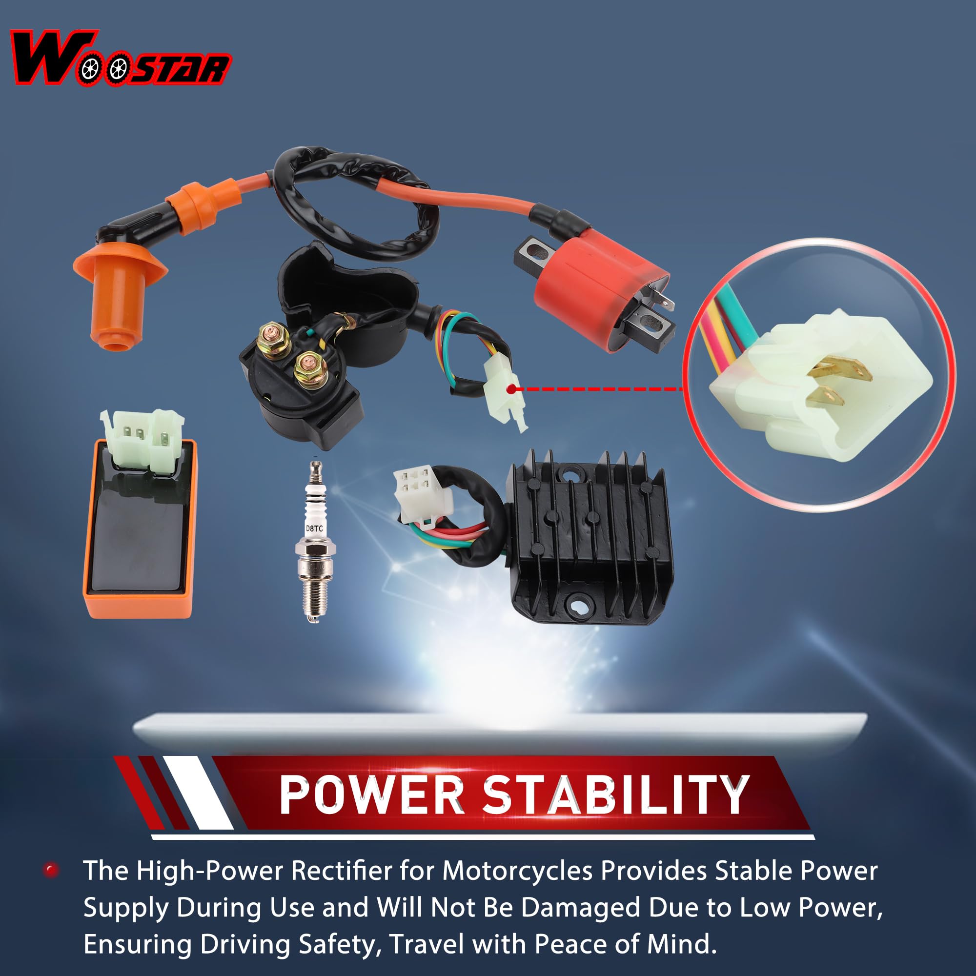 150cc 200cc 250cc Regulator Rectifier Relay Ignition Coil CDI ATV