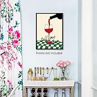 Vista 6 de Arte de pared con texto en inglés "Dime Cuándo" con texto en inglés "Dime Cuándo", impresiones en lienzo de mediados de siglo, decoración de pared