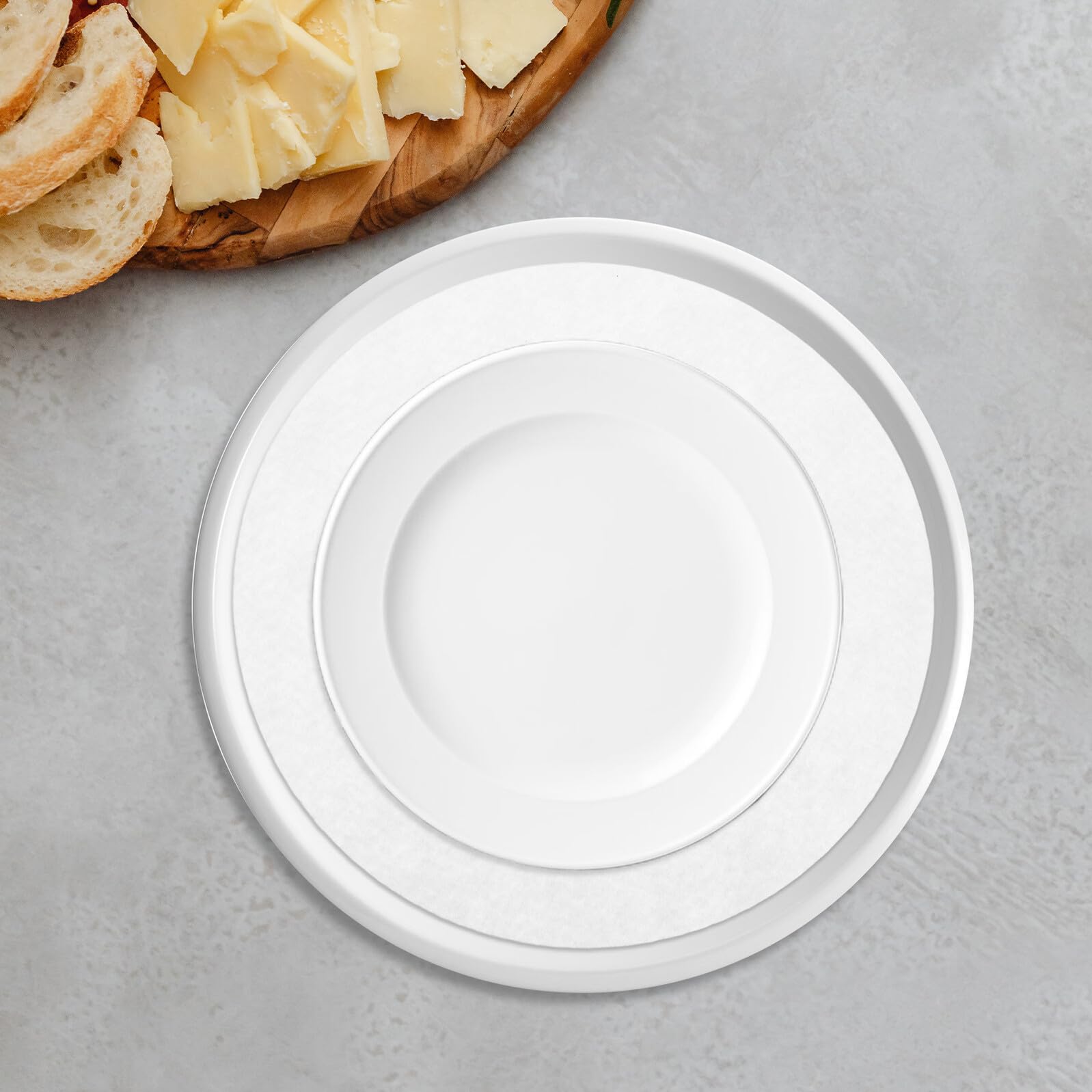 50 Piezas Protector De Placa Fieltro Separador De Sartenes Agarraderas para Ollas De Cocina White