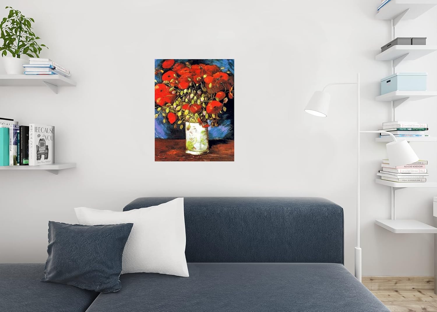 Vincent Van Gogh Poppies Van Gogh Wall Art Impressionist Painting Style Nature Spring Flower Wall Decor Landscape Vase Bouquet Poster Romantic Artwork Cool Wall Art Print Poster 24x36