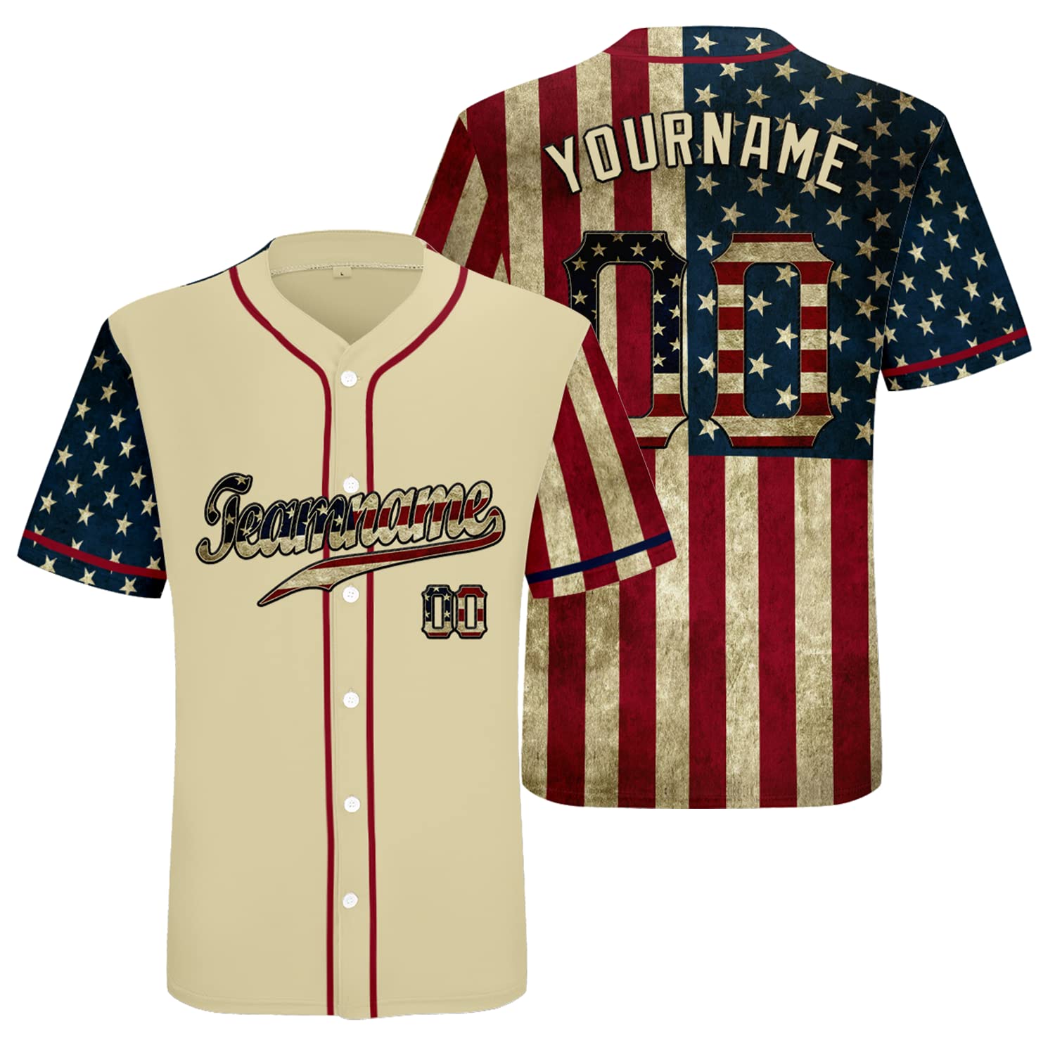 Custom Print Baseball Jersey Button Down Shirt Personalized Sports Uniform Embroidery Name Number for Men/Women/Youth