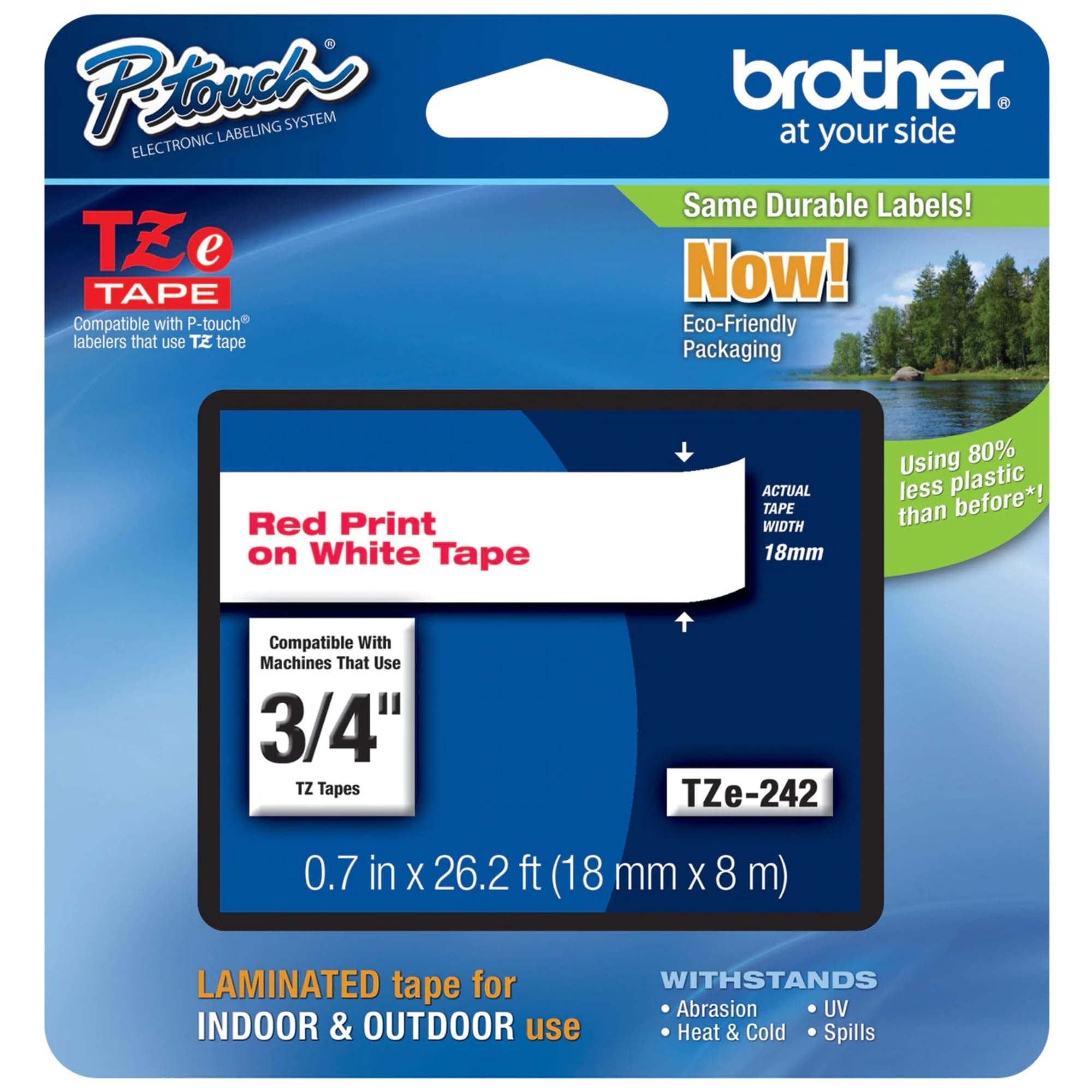 Brother Genuine P-touch TZE-S631 Tape, 1/2" (0.47") Wide Extra-Strength Adhesive Laminated Tape, Black on Yellow, Laminated for Indoor or Outdoor Use, Water-Resistant,0.47" x 26.2' (12mm x 8M),TZES631 — view 9