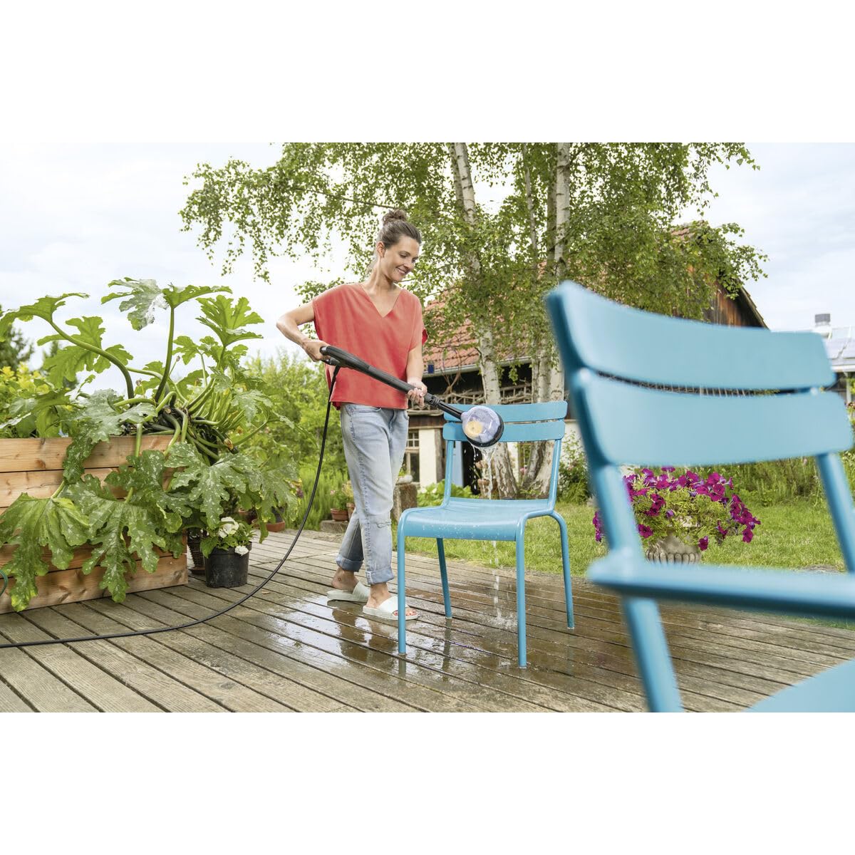 Kärcher Brosse De Lavage Rotative WB 130, avec Embout Universel, Interchangeable, Accessoires pour Nettoyeurs Haute Pression K2-K7 Kärcher, Application : Fenêtres, Meubles De Jardin, Véhicules