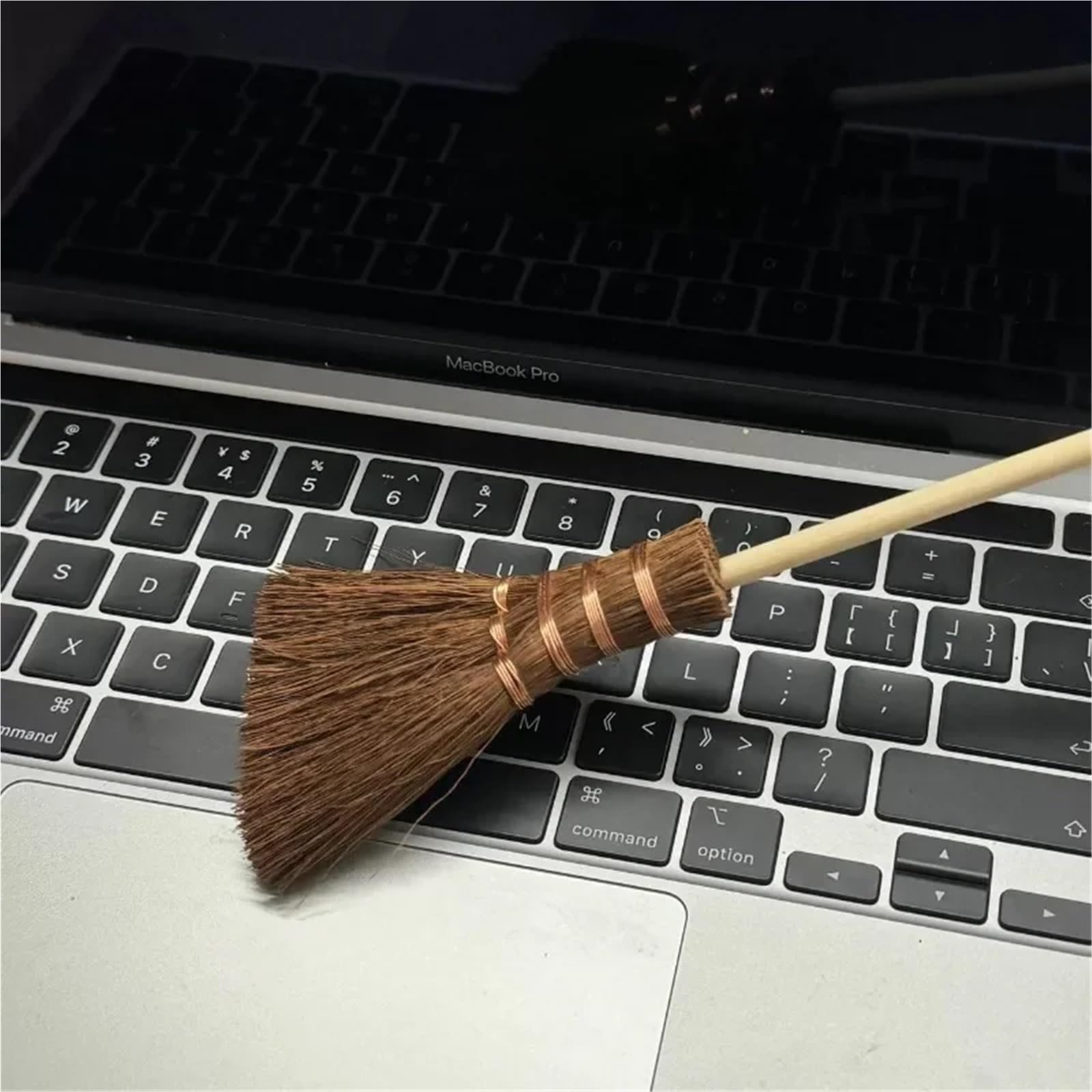 Escoba de Palma Mini escobas de Pelo Suave for Barrer Suelos Madera, Cepillo Teclado Trenzado Paja, 1-10 Uds