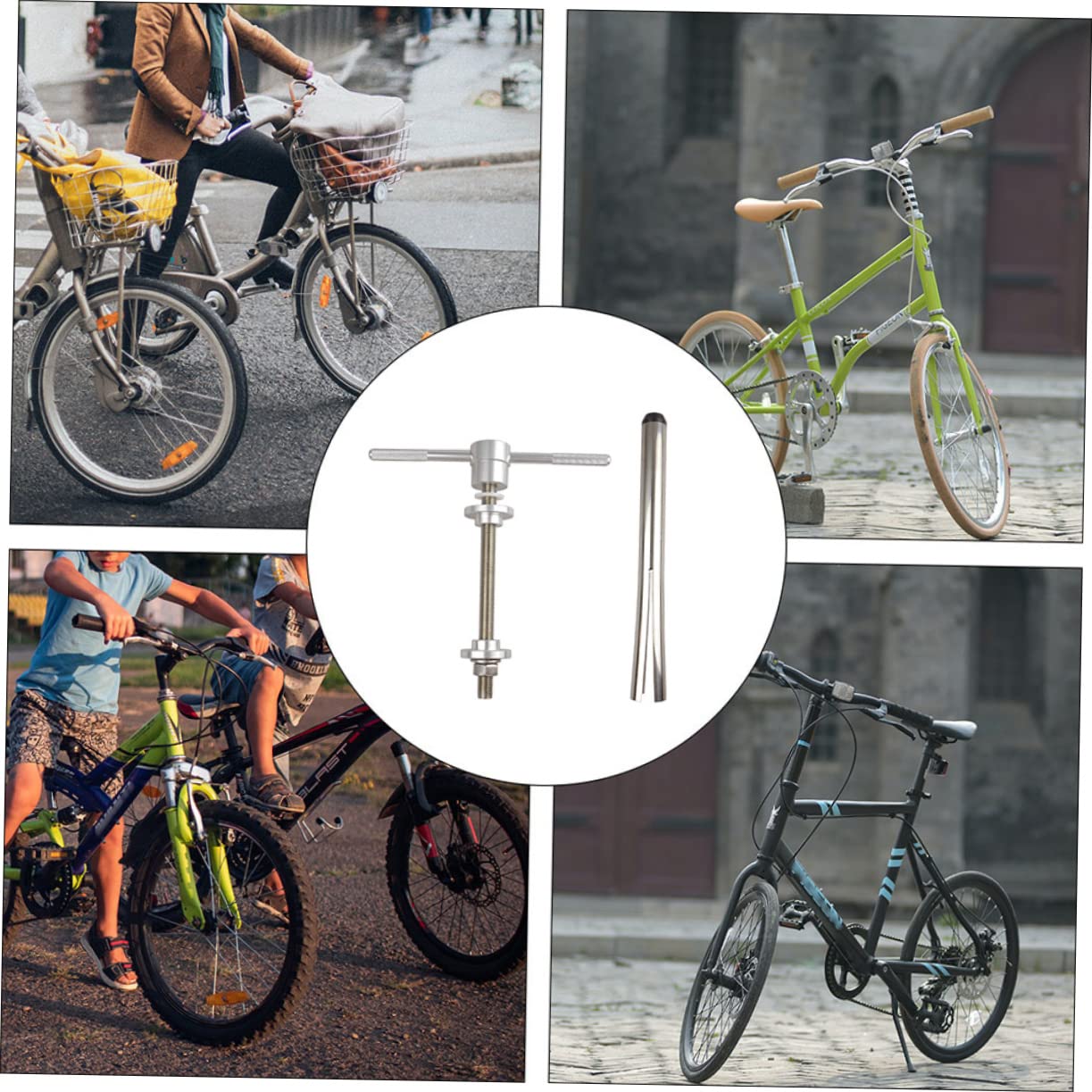 Toddmomy Herramienta de Instalación y Desmontaje para Pedalier y Auriculares de Bicicleta, Aleación de Aluminio y Acero Inoxidable, Diseño Integrado,