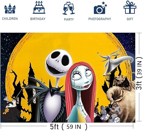 Miniatura 3 de Decoraciones de feliz cumpleaños, telón de fondo de fiesta de cumpleaños de 5 x 3 pies, decoración de fondo para niños y niñas, suministros de