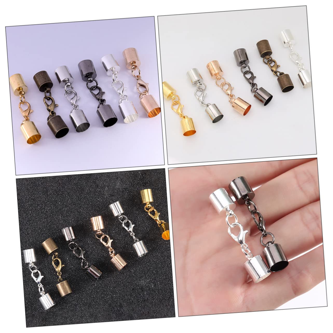 DOITOOL 3 Series Enganches De Langosta Para Llaveros Diy Accesorios De Anillos Para Pulseras Y Collares Colores Material De Manualidades Para Proyectos De Joyería Y 60 Piezas*3