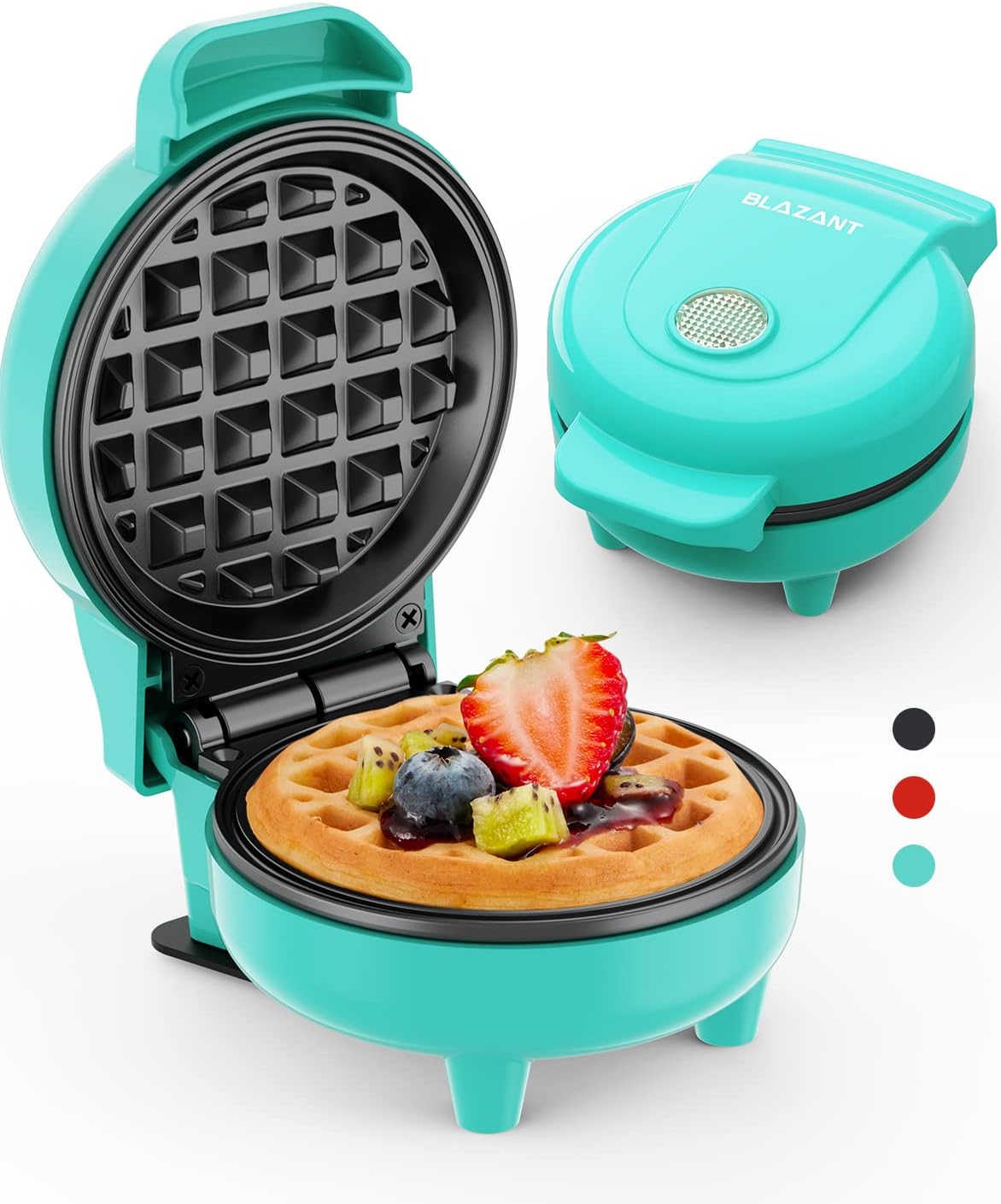 Waffle Maker Mini Small Compact Design, Breakfast Waffle Iron Machine Nonstick Coating, Snack