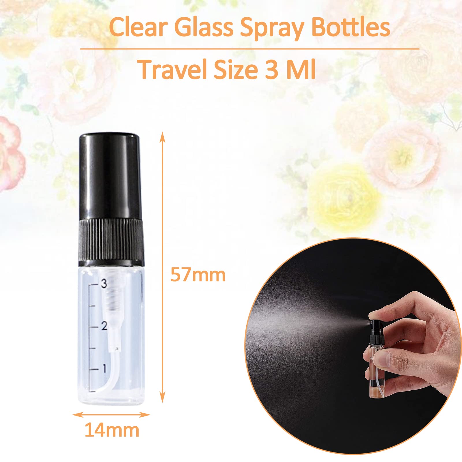 10 Ml Leere Glas-Sprühflaschen Mit Skala – 10 Stück Set, Mit Feinem Sprühnebel & Staubkappe, Für Parfüm & Öle