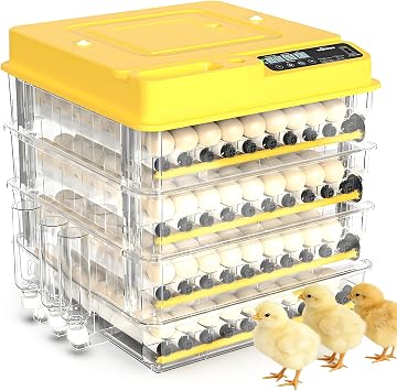 288 Egg Large Capacity Incubator, Automatic Egg Turning & Humidity Control, Includes Egg Candler, Day Counter & Automatic Water Filling System for Hatching 268Eggs