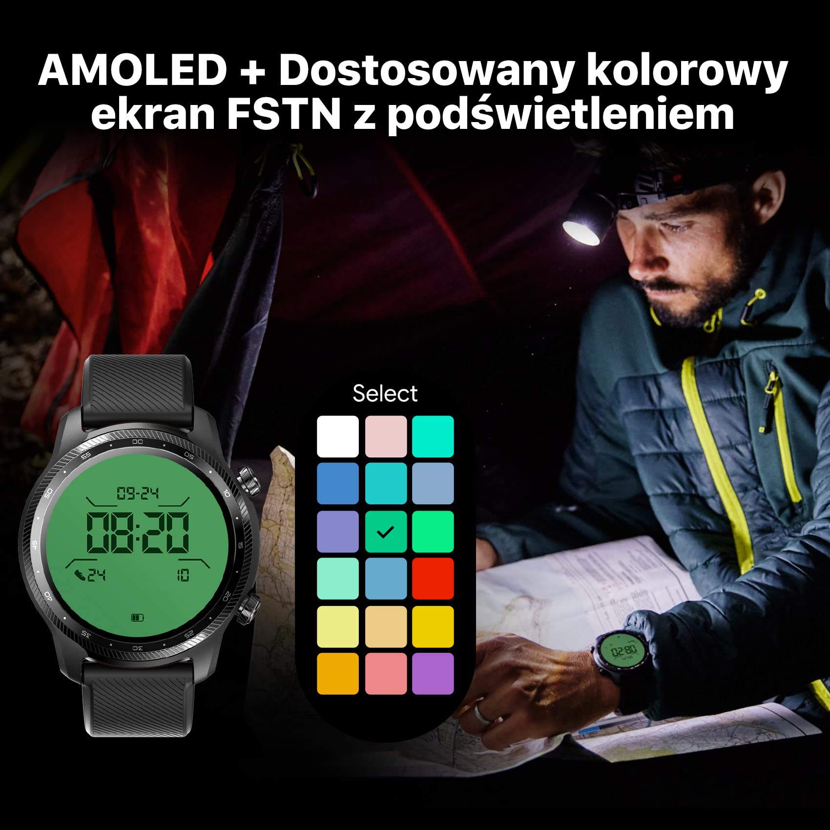 TicWatch Pro 3 Ultra 4G/LTE Smartwatch Połączenie komórkowe dla Orange eSIM Qualcomm SDW4100 i Mobvoi Dual Processor System Wear OS Smart Watch dla mężczyzn Tlen we krwi IHB Wykrywanie AFiB Ocena