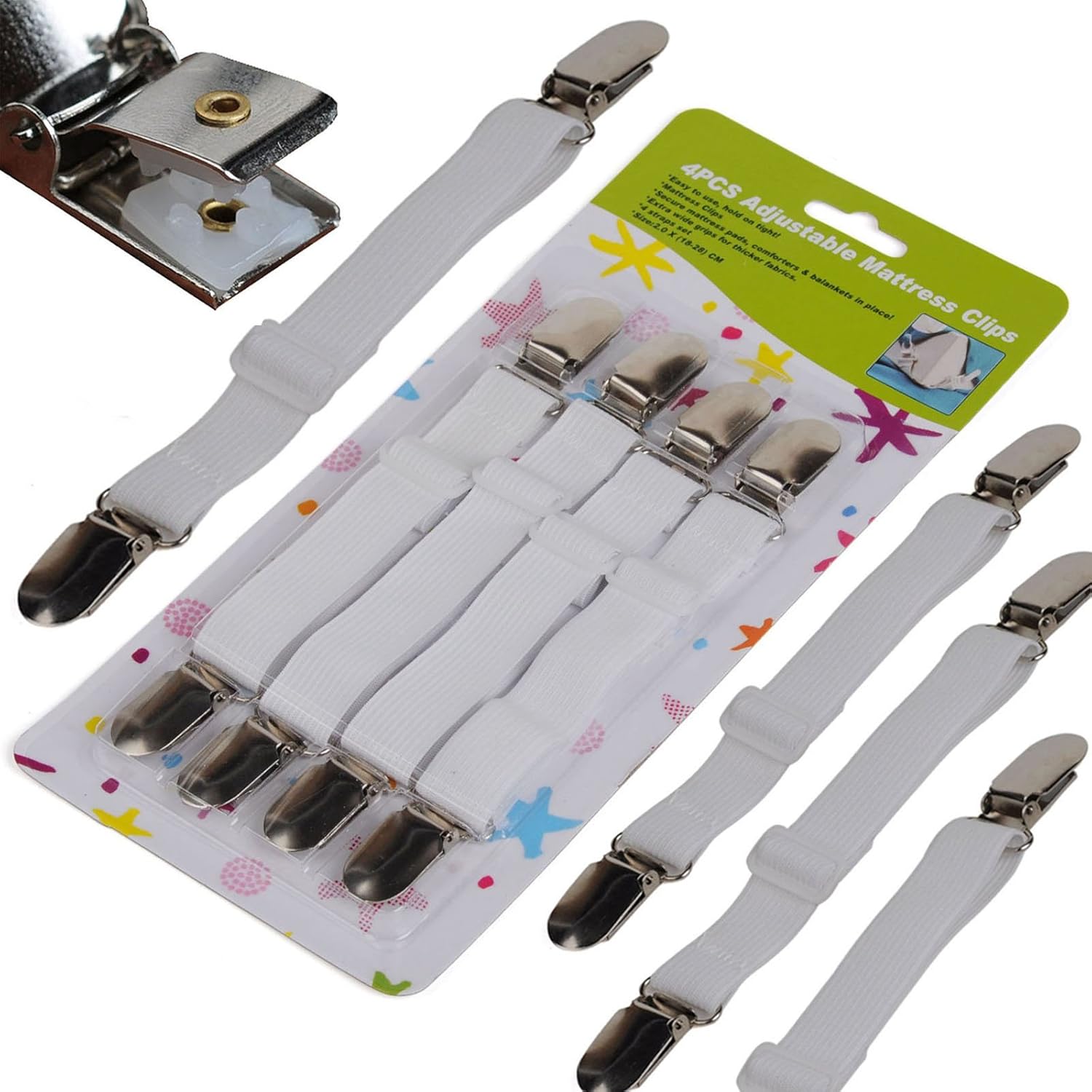 WSupikio 4pcs/Set Sheet Straps Bed Suspenders Band