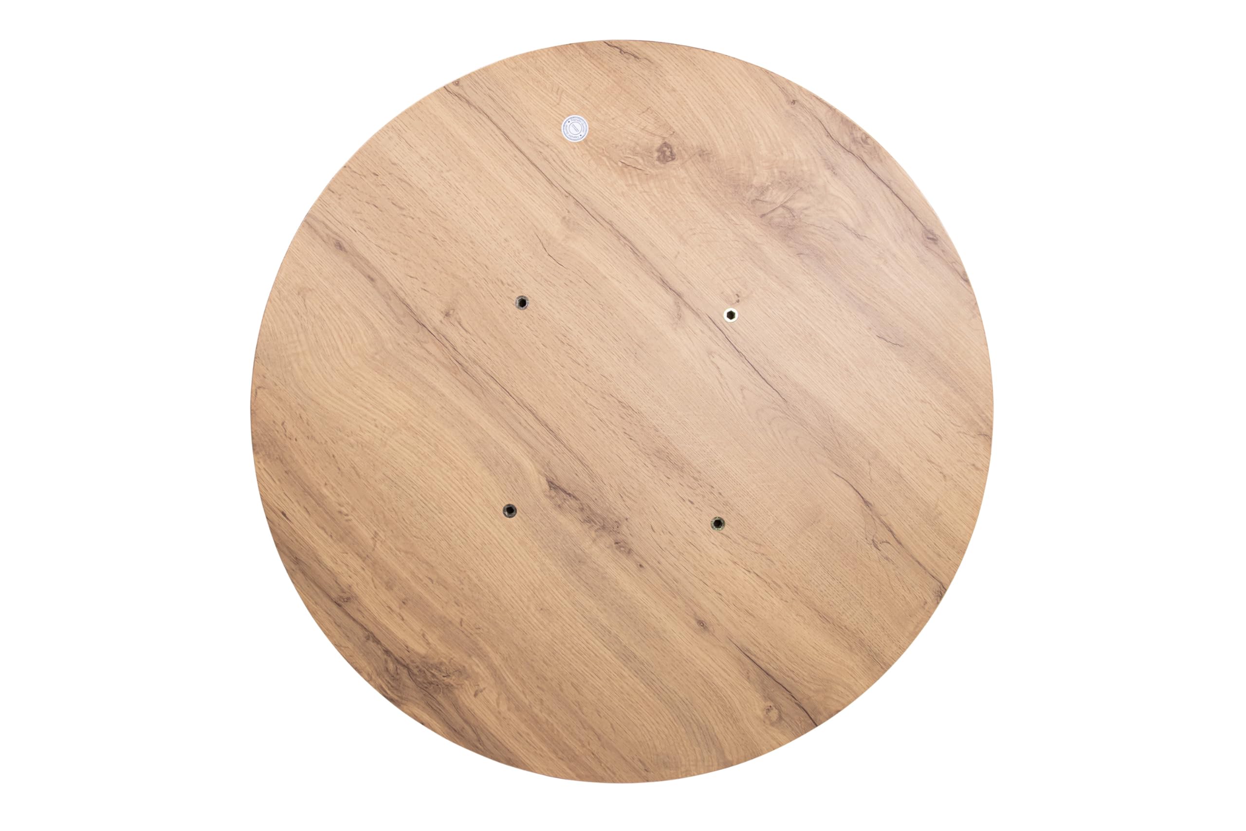 SAM Tischplatte Joan | 60 x 60 cm| Holz | Farbe: Eiche | Rund | Holzplatte für Küche & Café