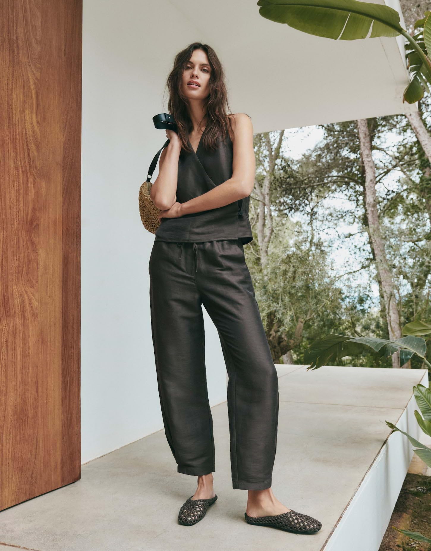 OPUS Damen City Pants | MYHA Glow Relaxed City Pants aus Leinen Mix